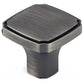 Transitional Knob, 1-3/8" x 1-3/8", Antique Nickel alt 0