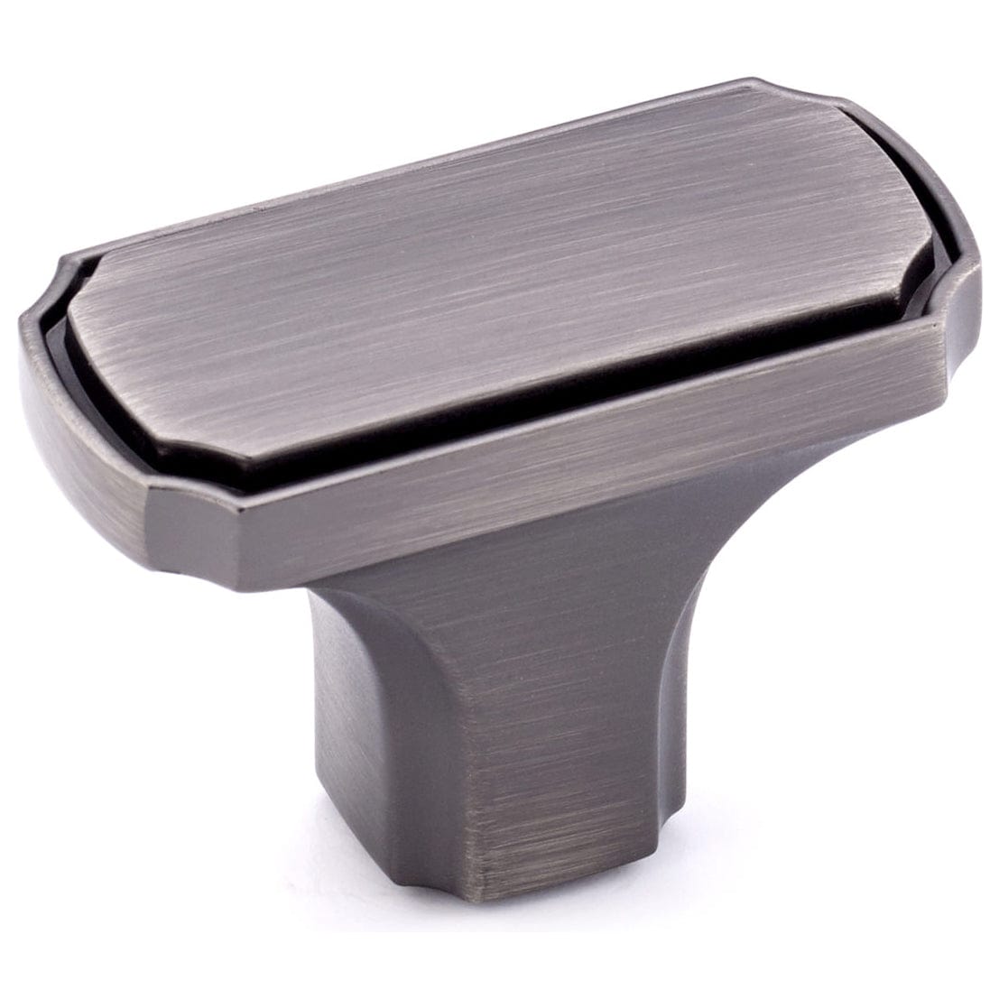 Transitional Knob, 1-11/16" x 27/32", Antique Nickel alt 0