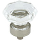 Eclectic Knob, 1-3/8" D, Brushed Nickel, Clear alt 0