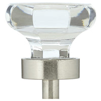Eclectic Knob, 1-3/8" D, Brushed Nickel, Clear alt 0