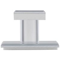 Contemporary Knob, 1-25/32" x 1-25/32", Transparent, Mirror Effect alt 0