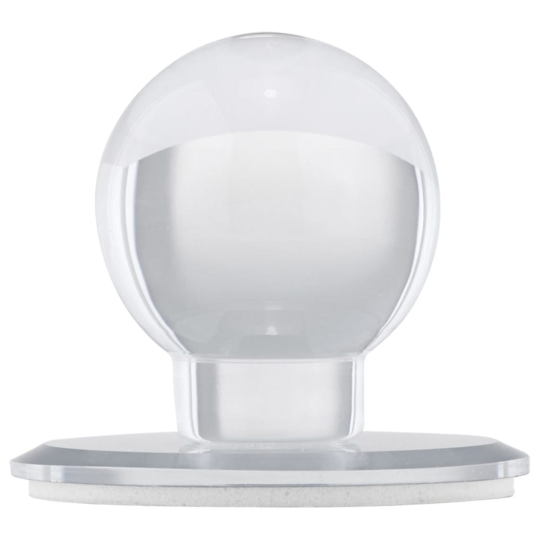Contemporary Knob, 1-7/8" D, Transparent/Clear, Mirror Effect alt 0