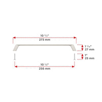 Contemporary Pull, 10-1/8" Center-to-Center, Brushed Nickel