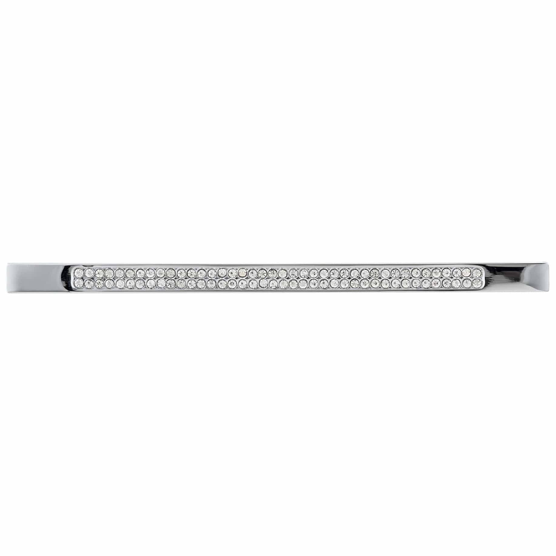 Contemporary Pull, 5-1/16" Center-to-Center, Chrome, Crystal alt 0