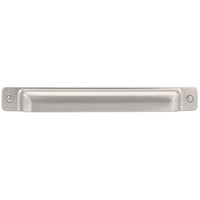 Transitional Cup Pull, 7-9/16" Center-to-Center, Brushed Nickel alt 0
