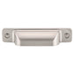 Transitional Cup Pull, 3-3/4" Center-to-Center, Brushed Nickel alt 0