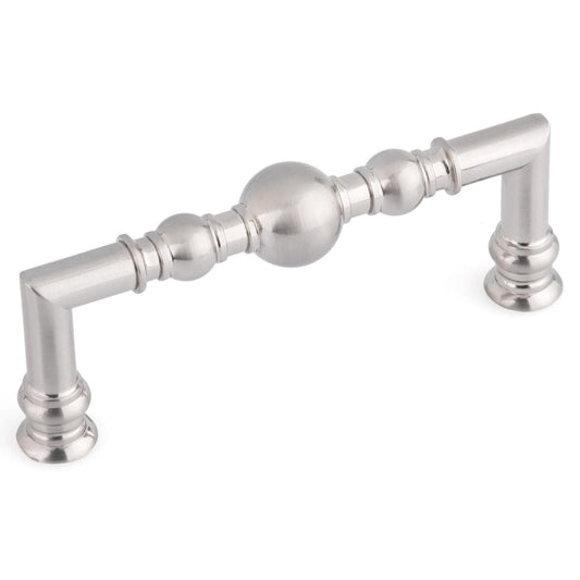 Traditional Pull, 3-3/4" Center-to-Center, Brushed Nickel alt 0