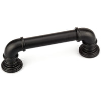 Eclectic Barn Door Pull, 6-5/16" Center-to-Center, Matte Black alt 0