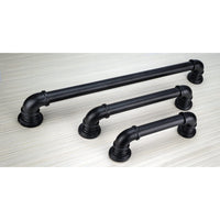 Eclectic Barn Door Pull, 15-1/8" Center-to-Center, Matte Black alt 0