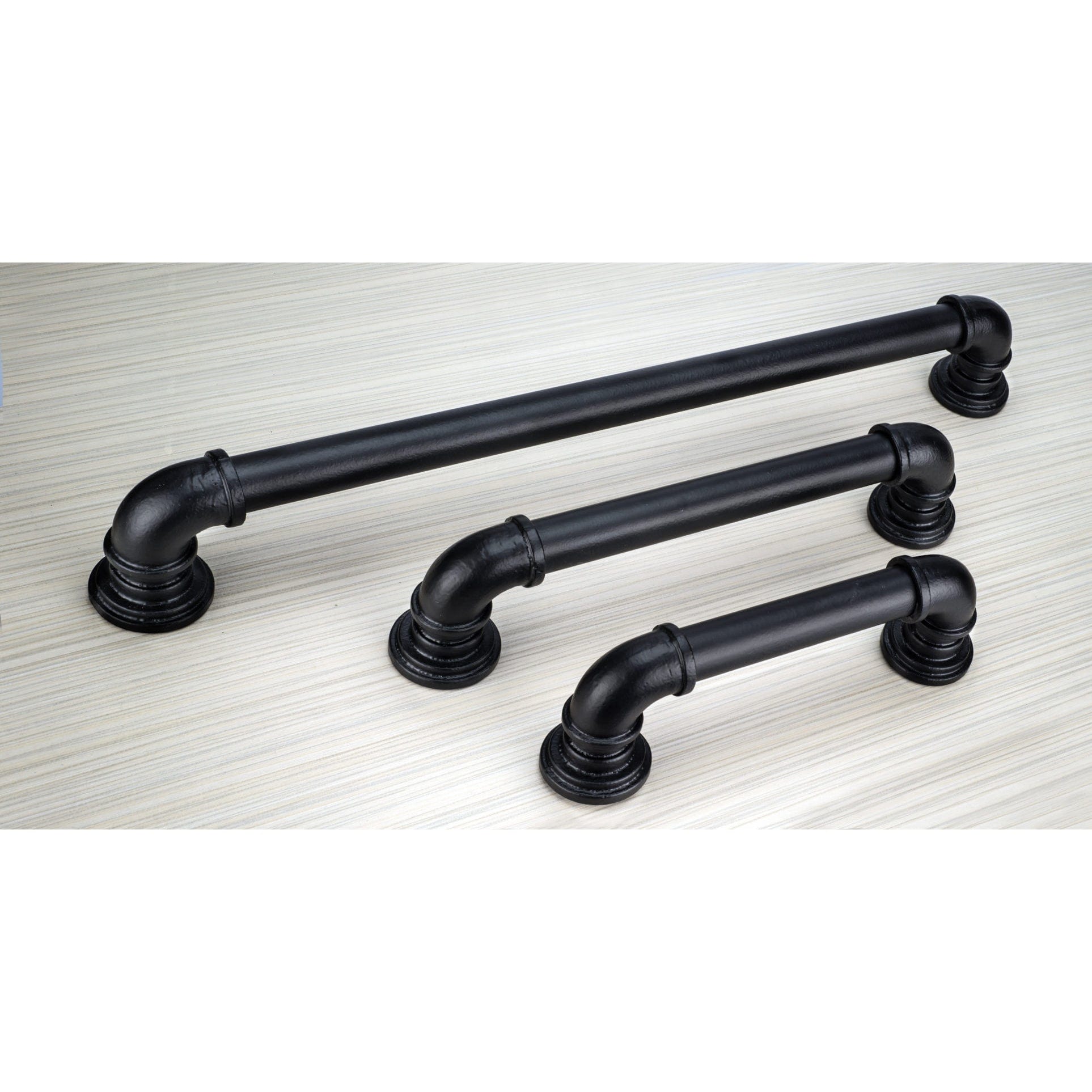 Eclectic Barn Door Pull, 15-1/8" Center-to-Center, Matte Black alt 0