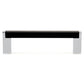 Contemporary Pull, 3-3/4" Center-to-Center, Chrome, Matte Black alt 0