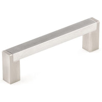 Contemporary Pull, 3-3/4" Center-to-Center, Brushed Nickel alt 0