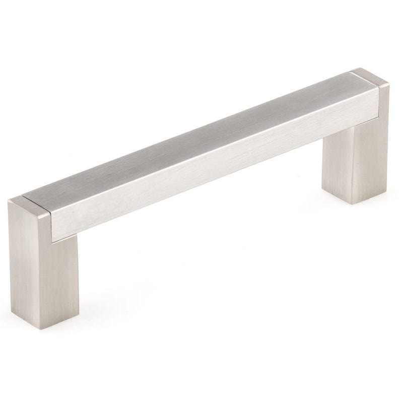 Contemporary Pull, 3-3/4" Center-to-Center, Brushed Nickel alt 0