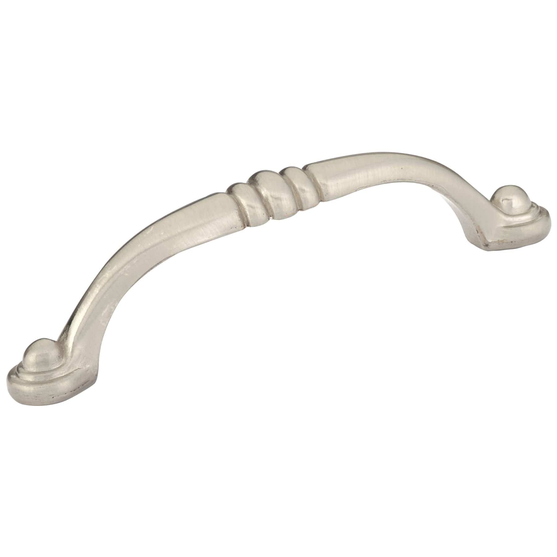 Traditional Pull, 3-3/4" Center-to-Center, Brushed Nickel alt 0