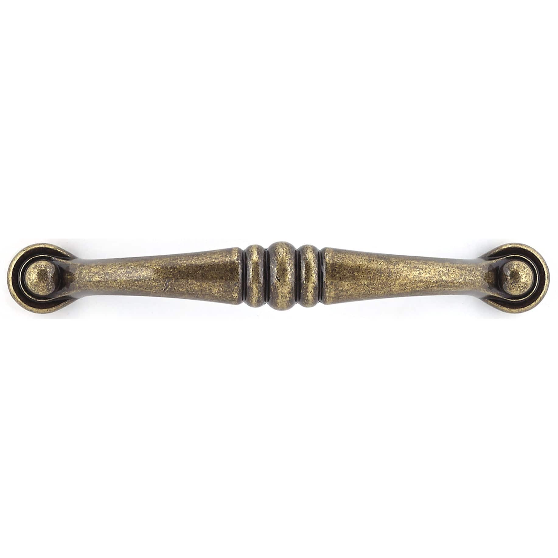 Traditional Pull, 3-3/4" Center-to-Center, Burnished Brass alt 0