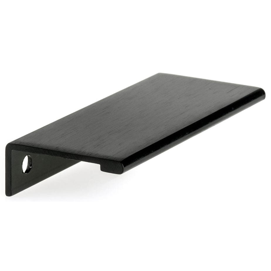 Contemporary Edge Pull, 3-1/8" Center-to-Center, Brushed Black alt 0