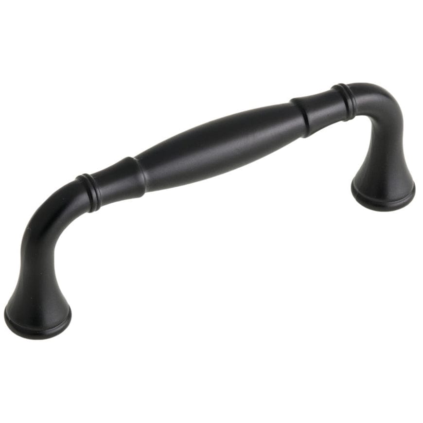 Traditional Pull, 3-3/4" Center-to-Center, Matte Black alt 0