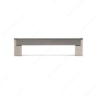 Contemporary Pull - 5-1/16" Center-to-Center - 21/32" W x 5-23/32" L - Brushed Nickel