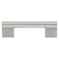 Contemporary Pull, 3-3/4" Center-to-Center, Brushed Nickel alt 0