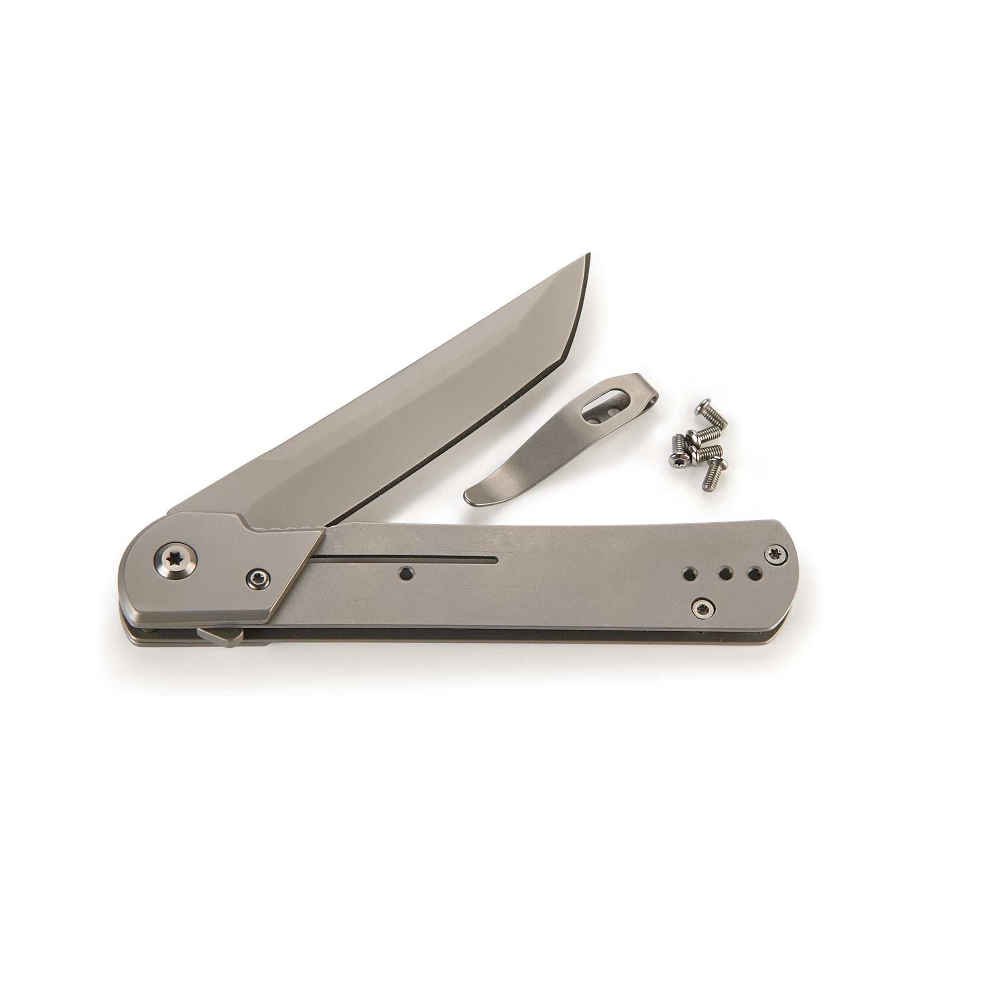 Tanto Liner Lock Folder Knife For Hunting & Fishing - 8" - Unfinished Kit alt 0