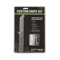 Tanto Liner Lock Folder Knife For Hunting & Fishing - 8" - Unfinished Kit alt 0