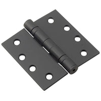 4" (102 mm) Full Mortise Ball Bearing Butt Hinge Black, 3 Pack alt 0