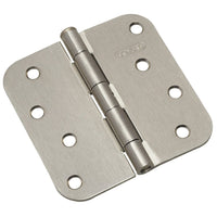 4" (102 mm) Full Mortise Butt Hinge 5/8" Radius Brushed Nick, 1 Pair alt 0