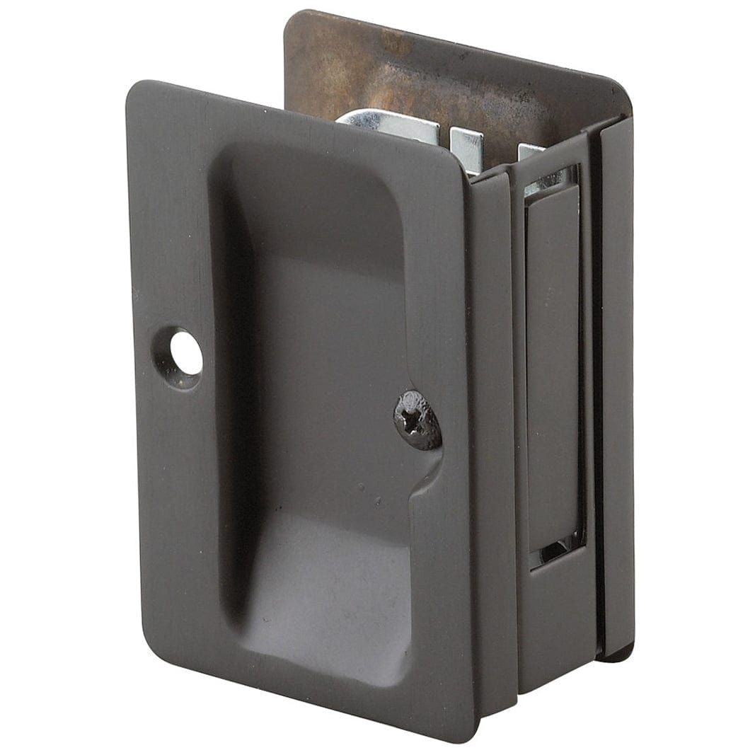 3-7/32" (82 mm) Pocket Door Pull Rectangular Oil-Rubbed Bronze Passage alt 0