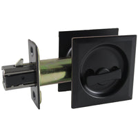 2-7/16" (62 mm) Pocket Door Pull Square Brushed Chrome Privacy alt 0