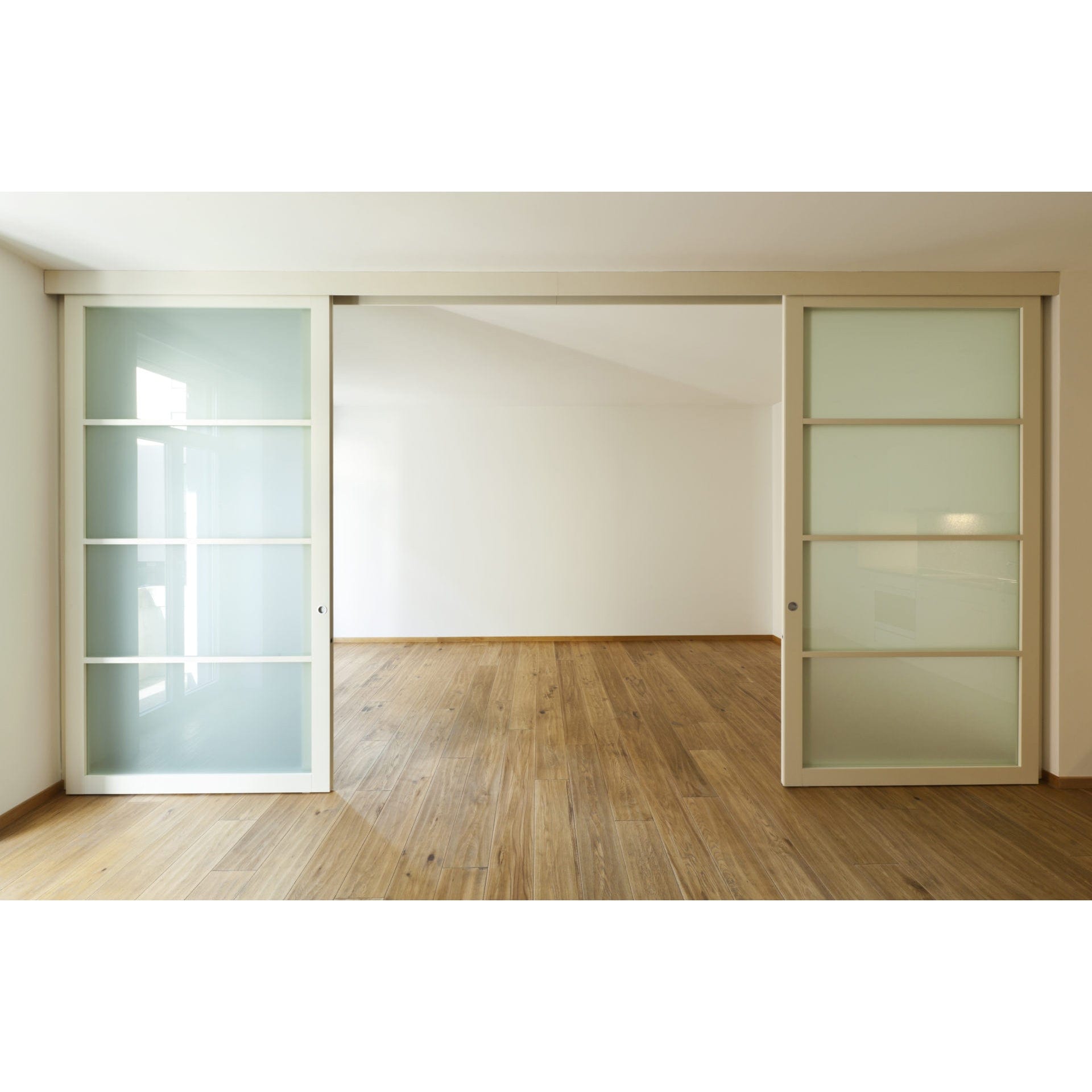 2-7/16" (62 mm) Pocket Door Pull Round Brushed Chrome Passage alt 0