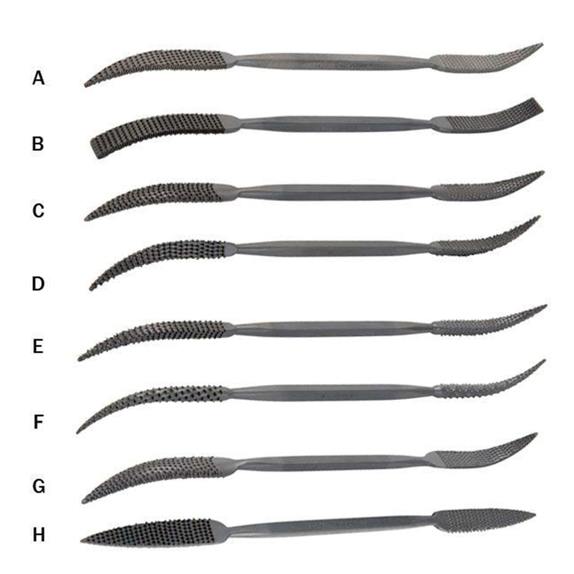 Riffler Rasps, Set of 8 (A-H) alt 0
