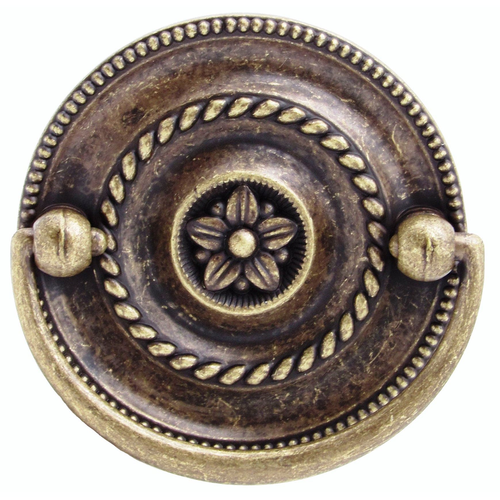 Tuscany Drop Pull Round Brass Oxide alt 0