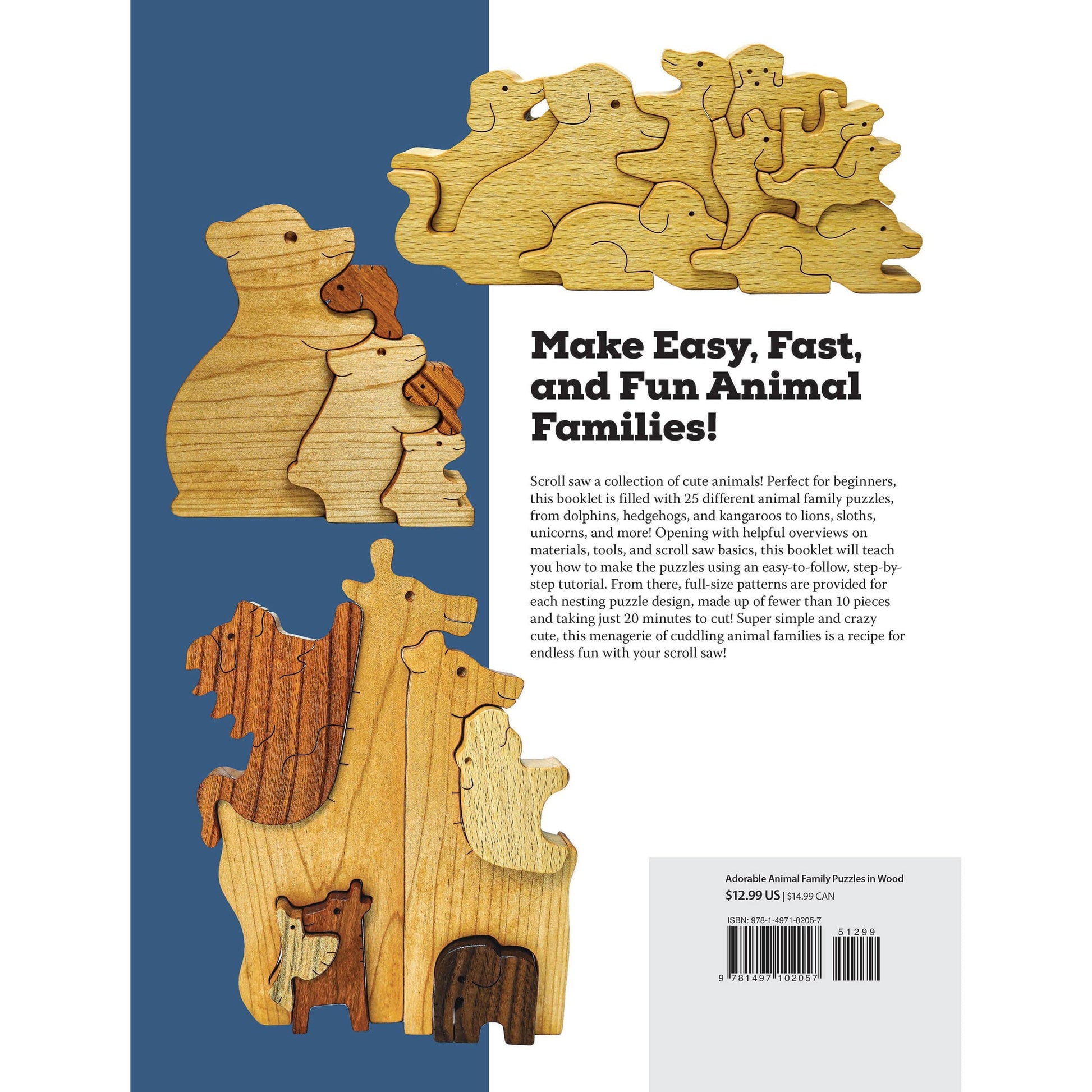 Adorable Animal Family Puzzles in Wood alt 0