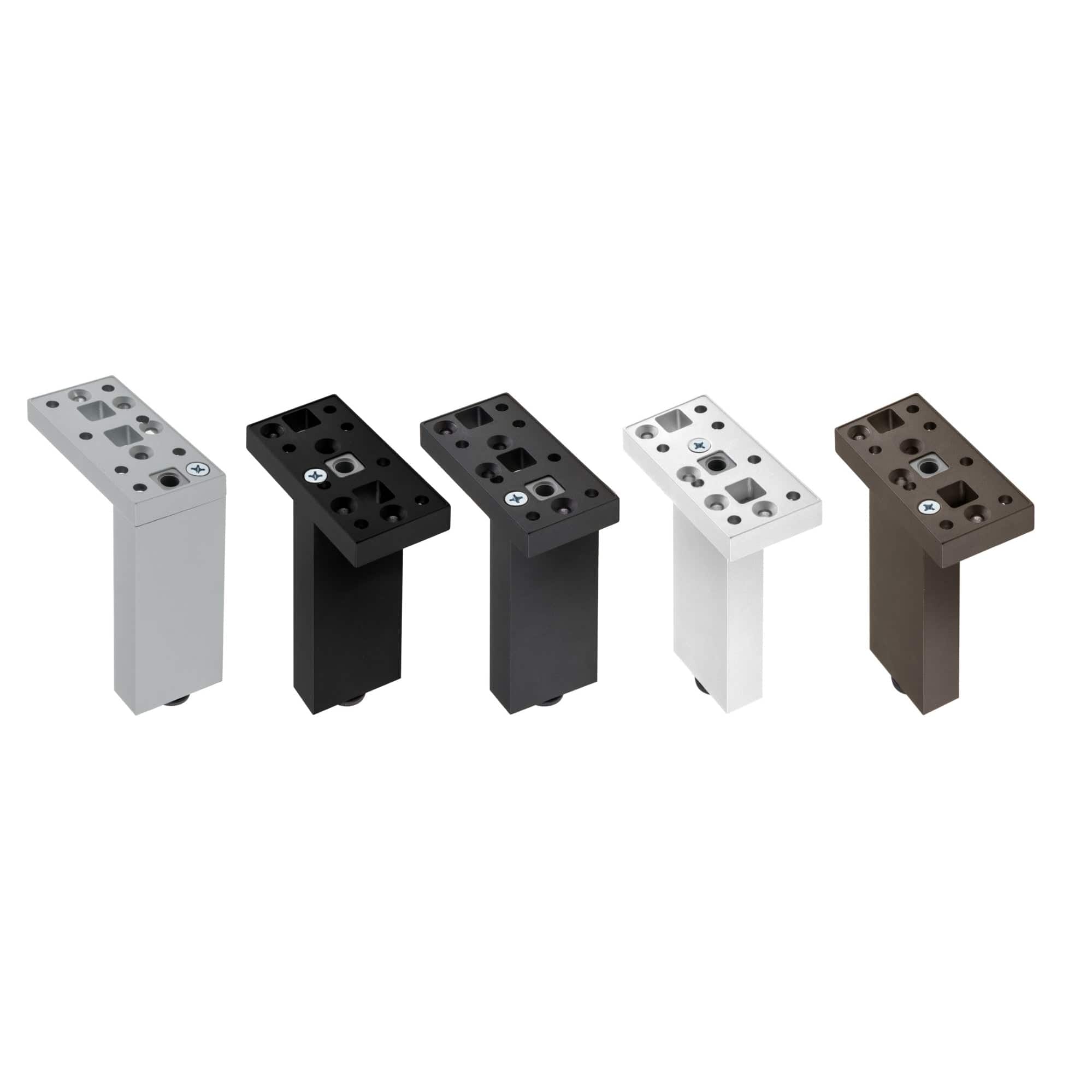 3-15/16" (100 mm) Adjustable Contemporary Versatile T or L Shaped Furniture Leg alt 0