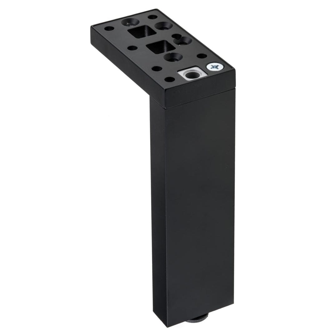 3-15/16" (100 mm) Adjustable Contemporary Versatile T or L Shaped Furniture Leg Matte Black alt 0