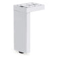 4-23/32" (120 mm) Adjustable Contemporary Versatile T or L Shaped Furniture Leg Glossy White alt 0