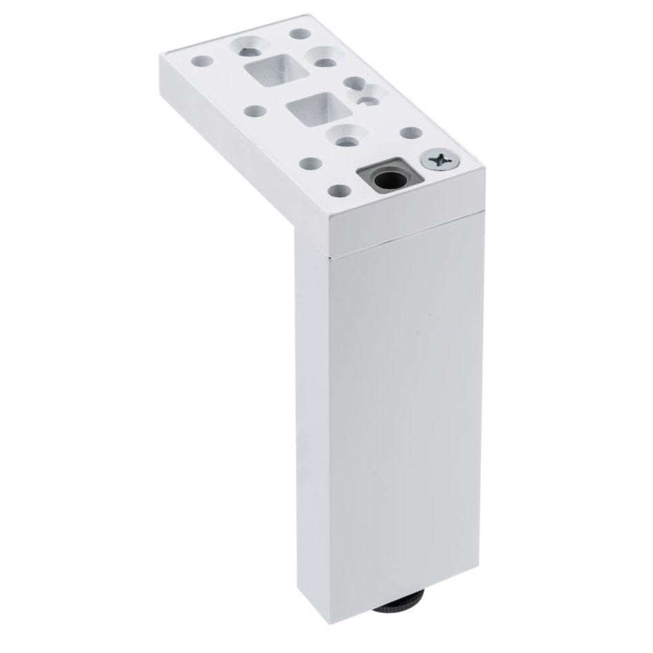 4-23/32" (120 mm) Adjustable Contemporary Versatile T or L Shaped Furniture Leg Glossy White alt 0