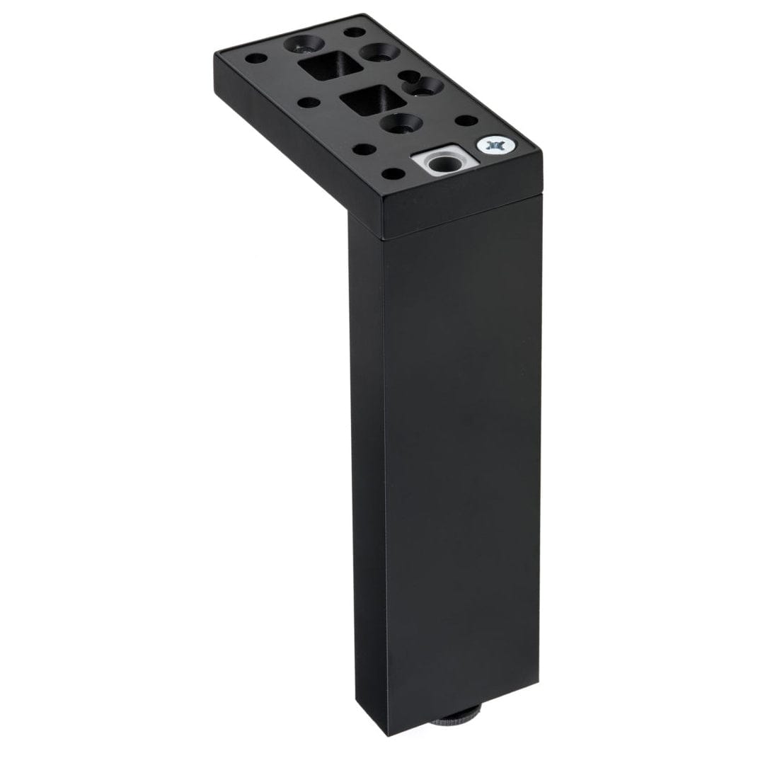 4-23/32" (120 mm) Adjustable Contemporary Versatile T or L Shaped Furniture Leg Matte Black alt 0