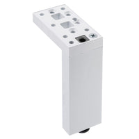 13-3/4" (350 mm) Adjustable Contemporary Versatile T or L Shaped Furniture Leg Glossy White alt 0