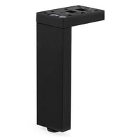 5-29/32" (150 mm) Adjustable Contemporary Versatile T or L Shaped Furniture Leg Matte Black alt 0