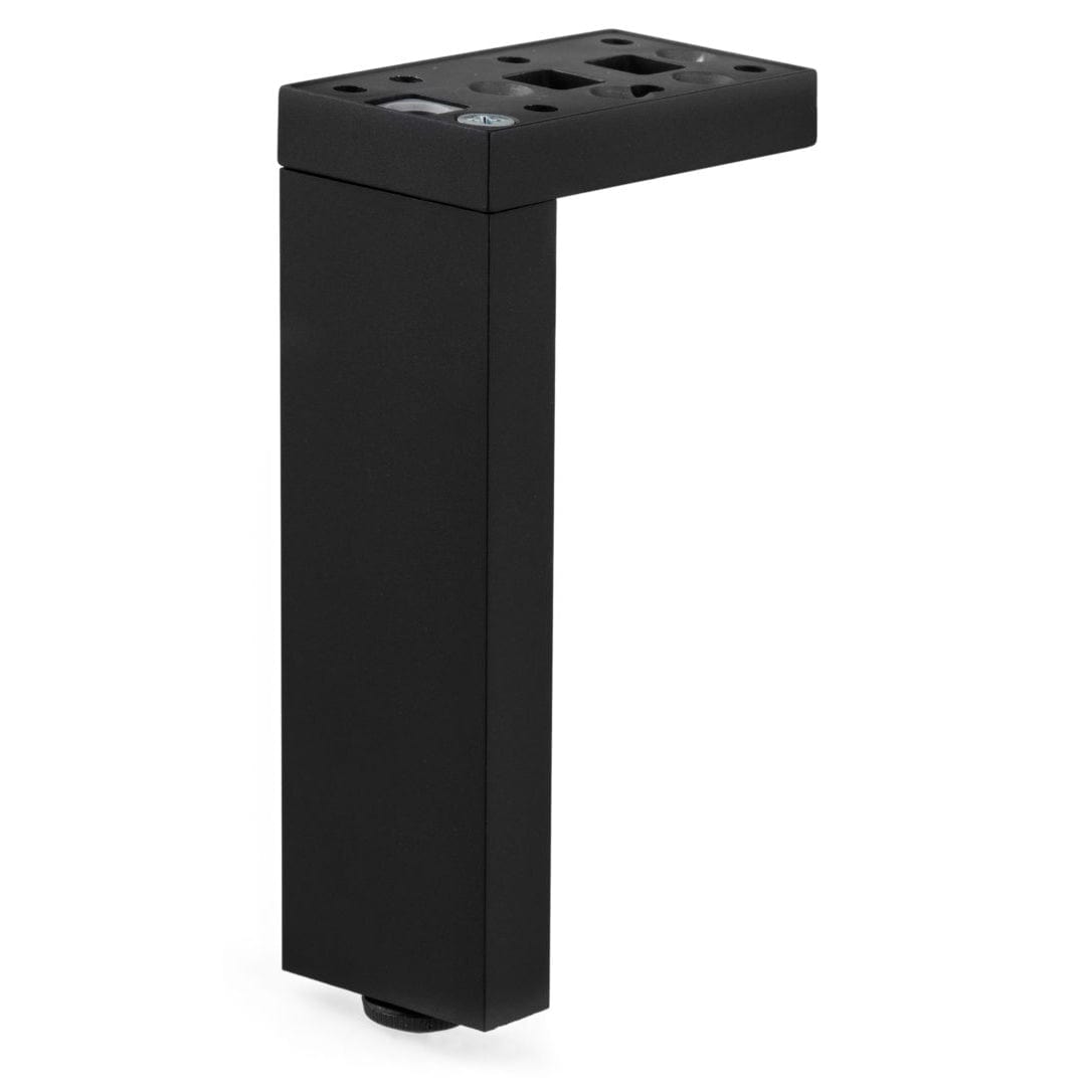 11-3/4" (300 mm) Adjustable Contemporary Versatile T or L Shaped Furniture Leg Matte Black alt 0