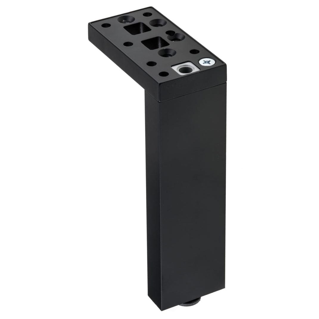 11-3/4" (300 mm) Adjustable Contemporary Versatile T or L Shaped Furniture Leg Matte Black alt 0