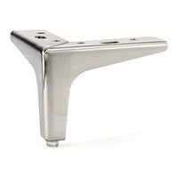 4-3/16" (106 mm) Contemporary Furniture Leg Brushed Nickel alt 0