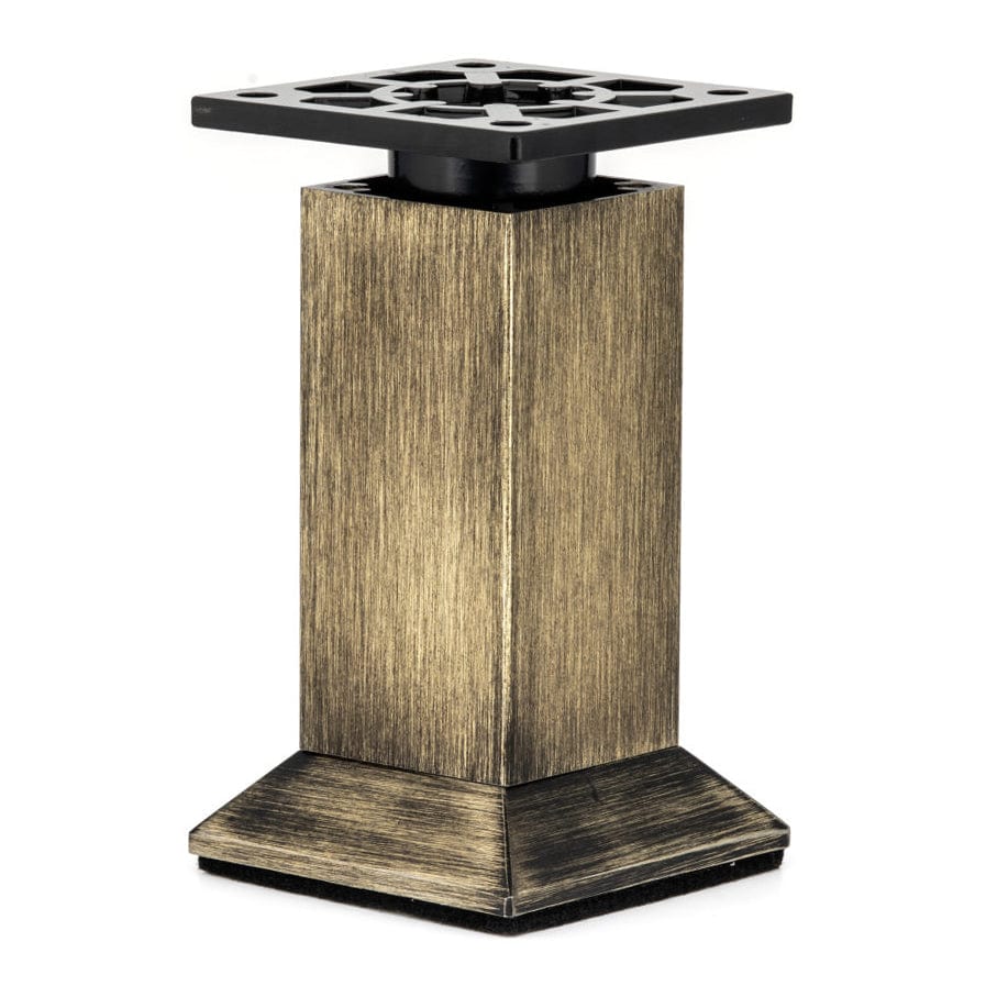 3-15/16" (100 mm) Vintage Adjustable Square Legs Rustic Brass alt 0