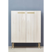 3-15/16" (100 mm) Vintage Adjustable Round Leg Rustic Brass alt 0