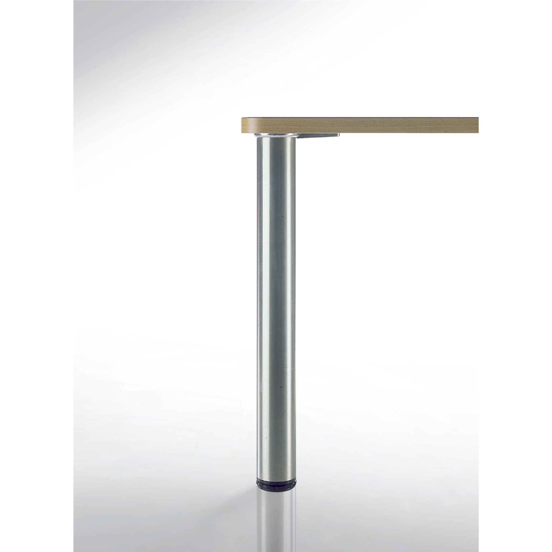28" (710 mm) Adjustable Table Leg Brushed Nickel alt 0