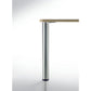 28" (710 mm) Adjustable Table Leg Brushed Nickel alt 0