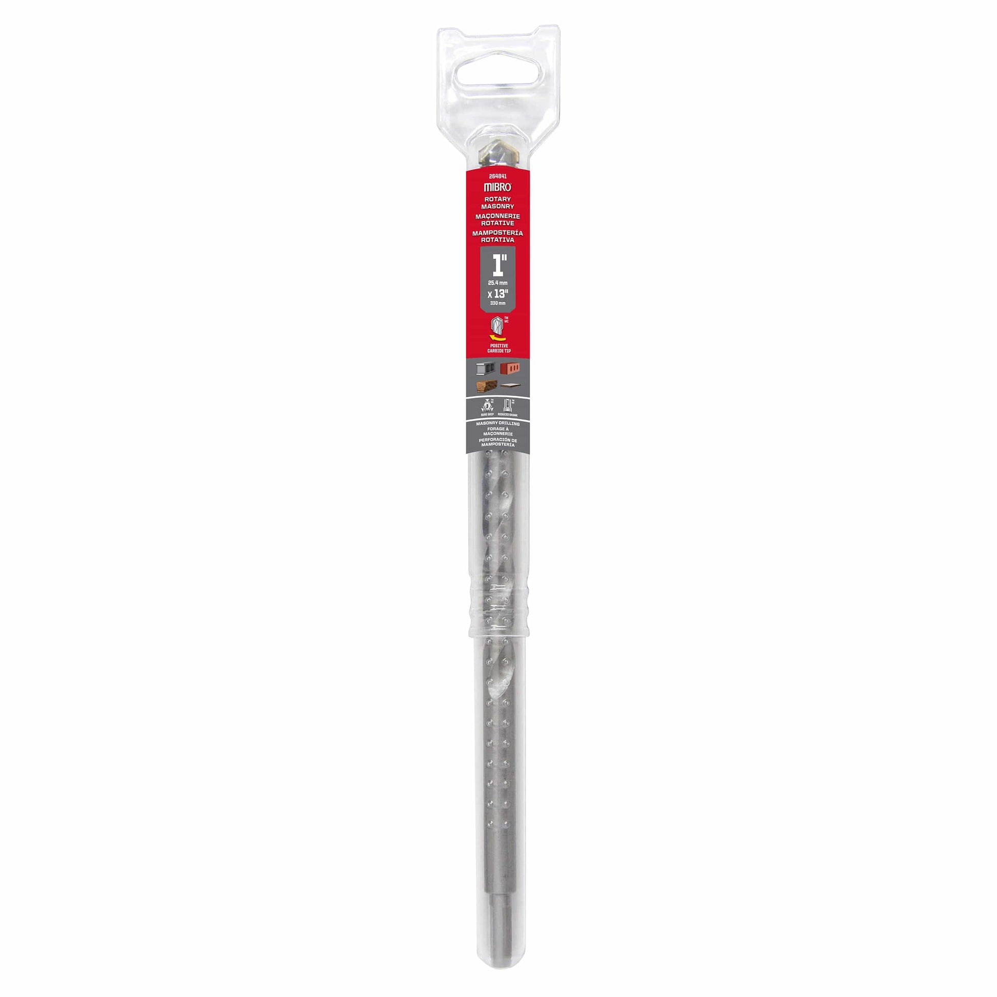 13"  Rotary Masonry Drill Bit with Reduced Shank alt 0