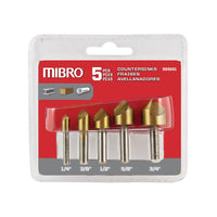 Steel and Titanium Nitride Countersink Set alt 0