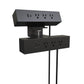 120V Dual Clamp-On Power Bar and USB Power Station Black alt 0